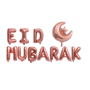 Folieballong - Eid Mubarak med M�ne og Stjerne
