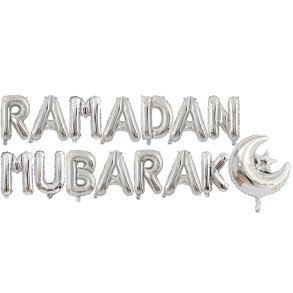 Folieballong - Ramadan Mubarak med M�ne og Stjerne